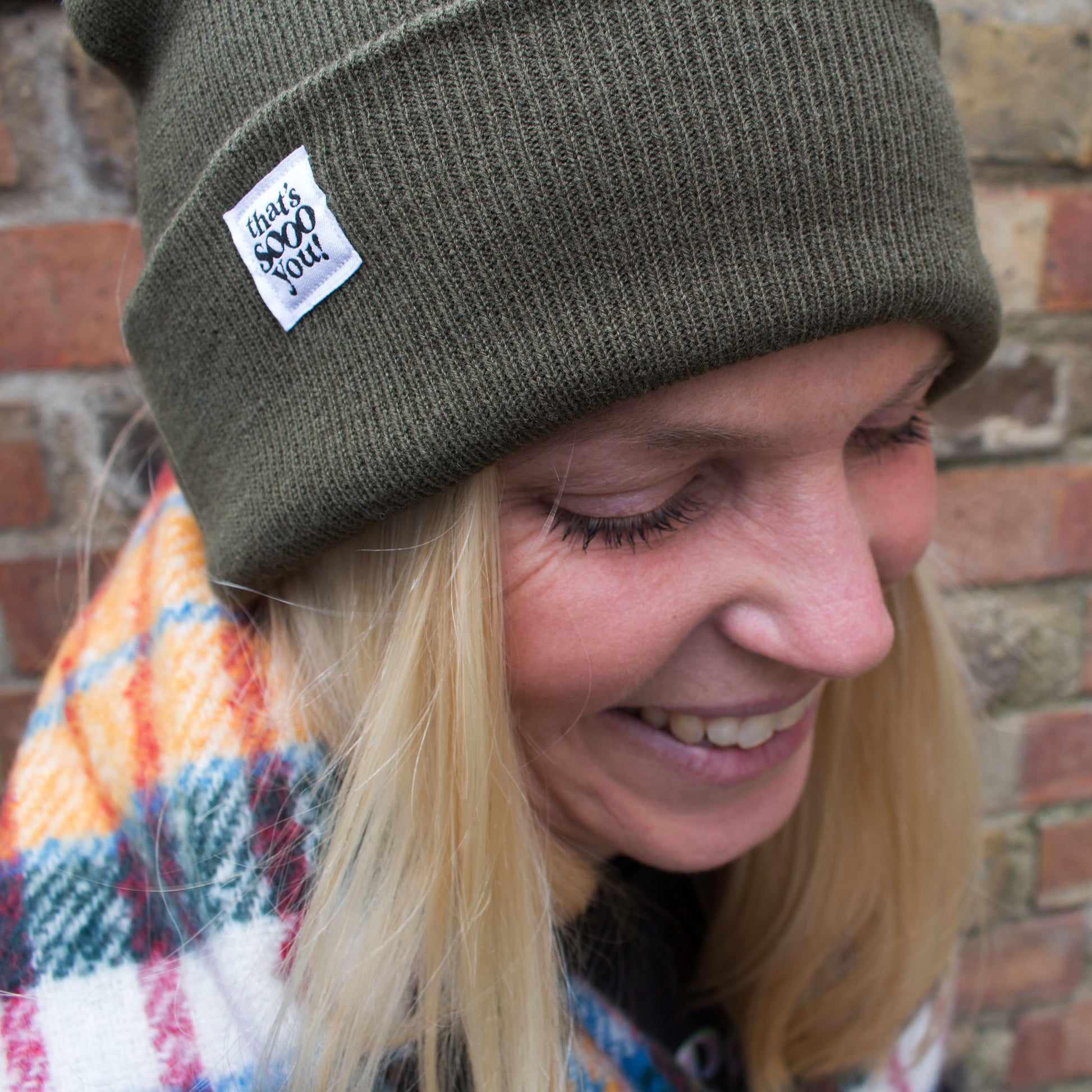 olive dark green moss super soft beanie hat, That's Sooo You TSY hand sewn fabric label, accessories, accessory, snuggle winter, unisex