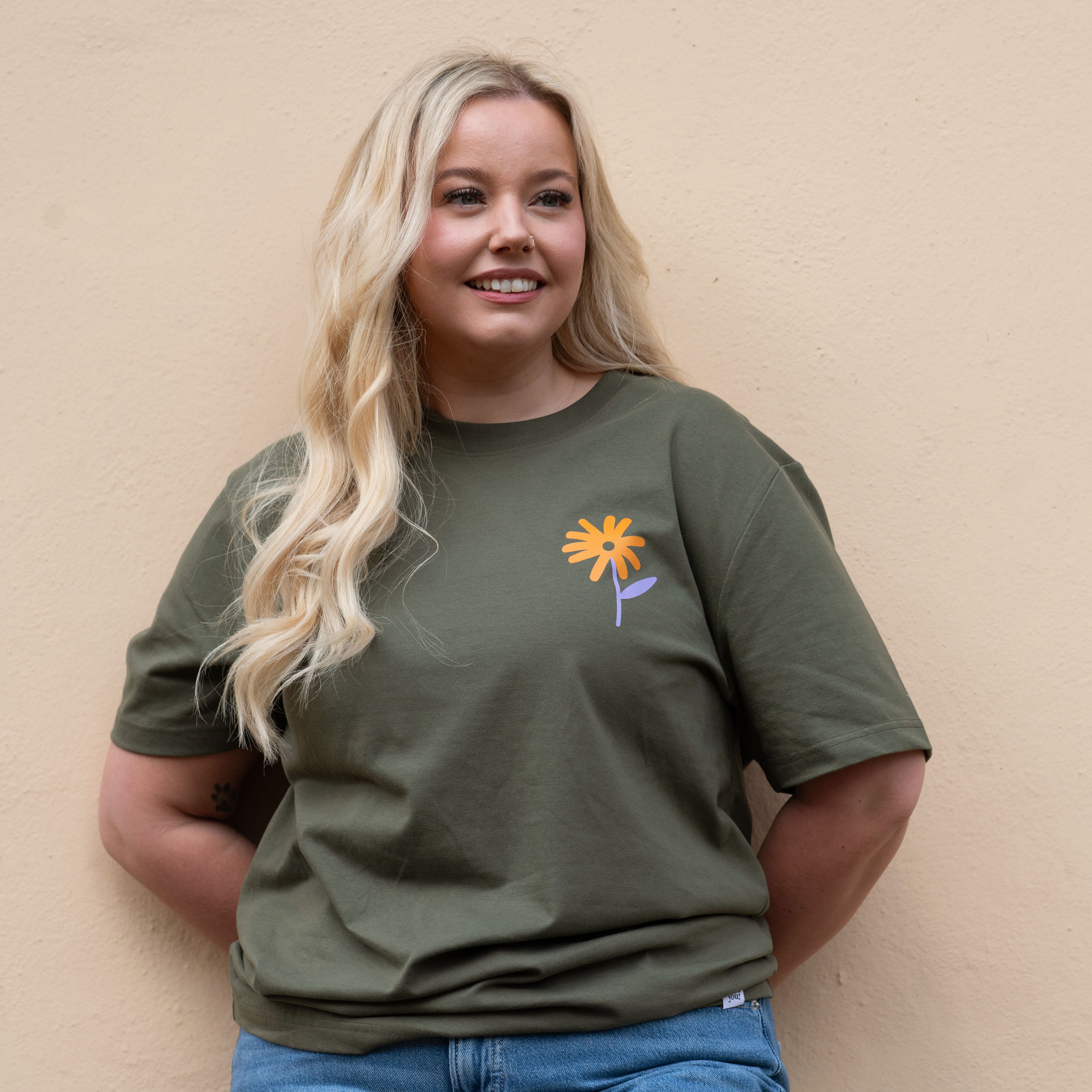 Don’t Ever Stop Growing Olive Tee