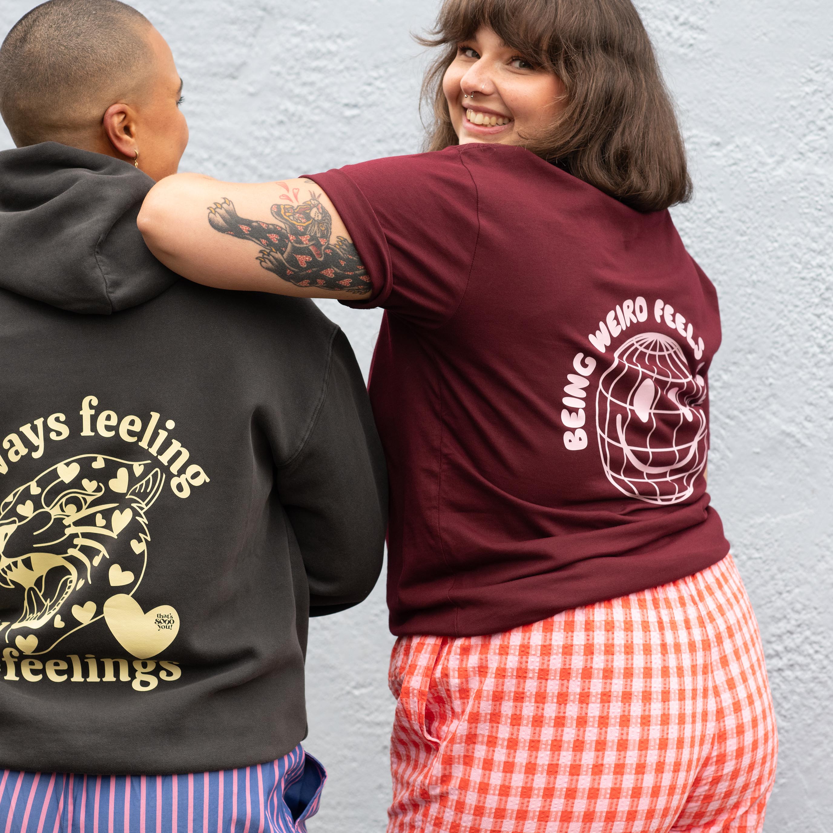 Being Weird Feels Right Dark Cherry Tee