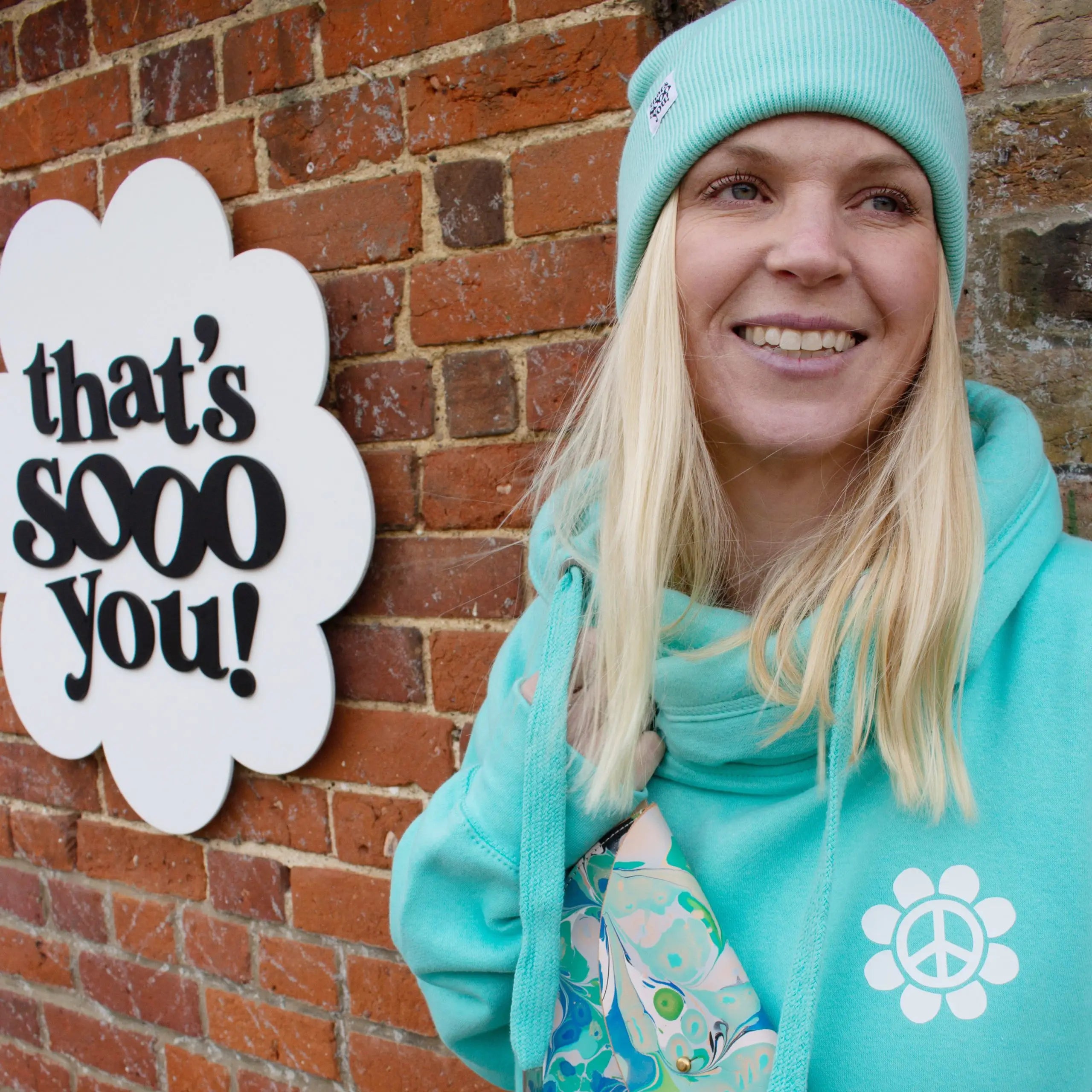 mint pastel green blue super soft beanie hat, That's Sooo You TSY hand sewn fabric label, accessories, accessory, snuggle winter, unisex
