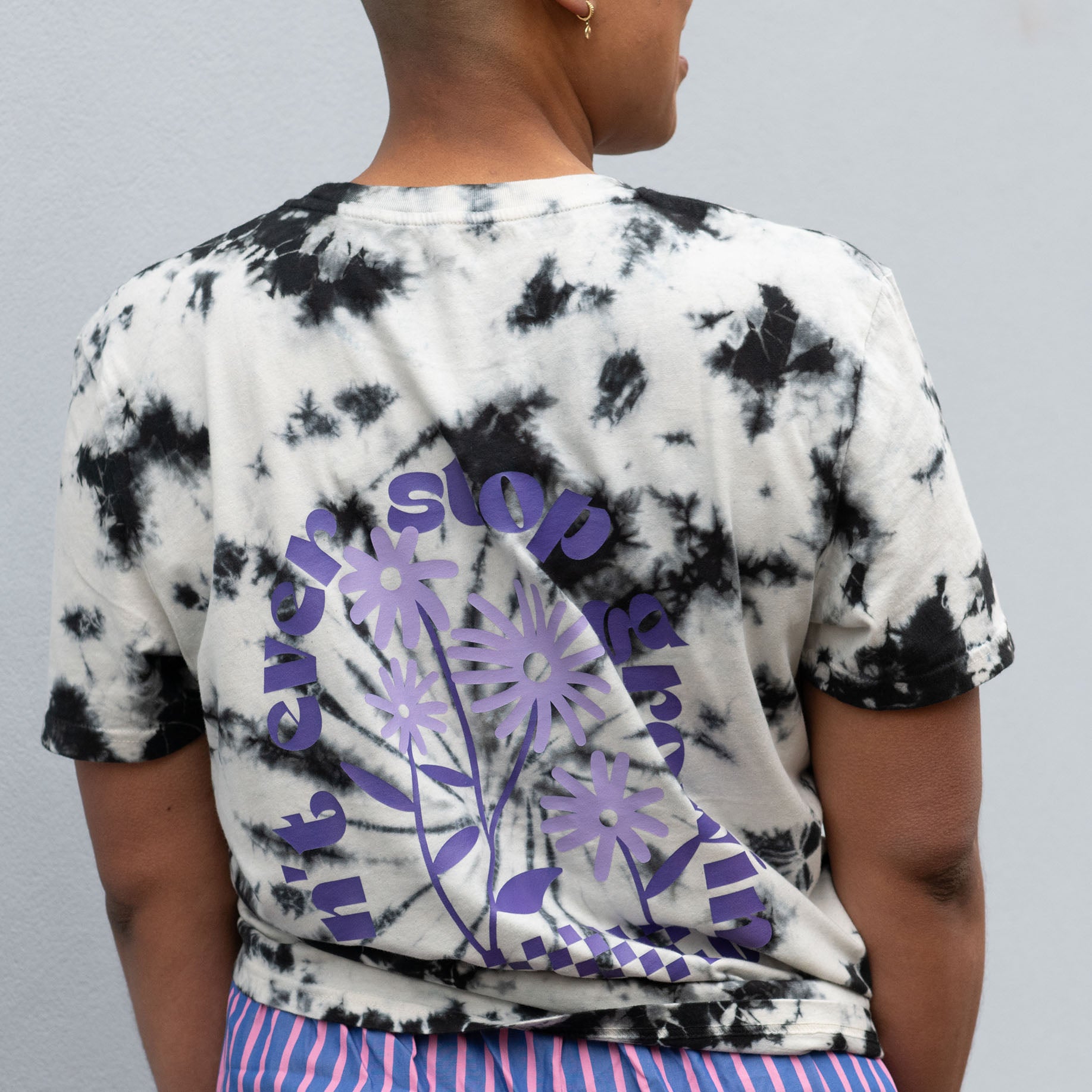 Don't Ever Stop Growing Tie Dye Tee